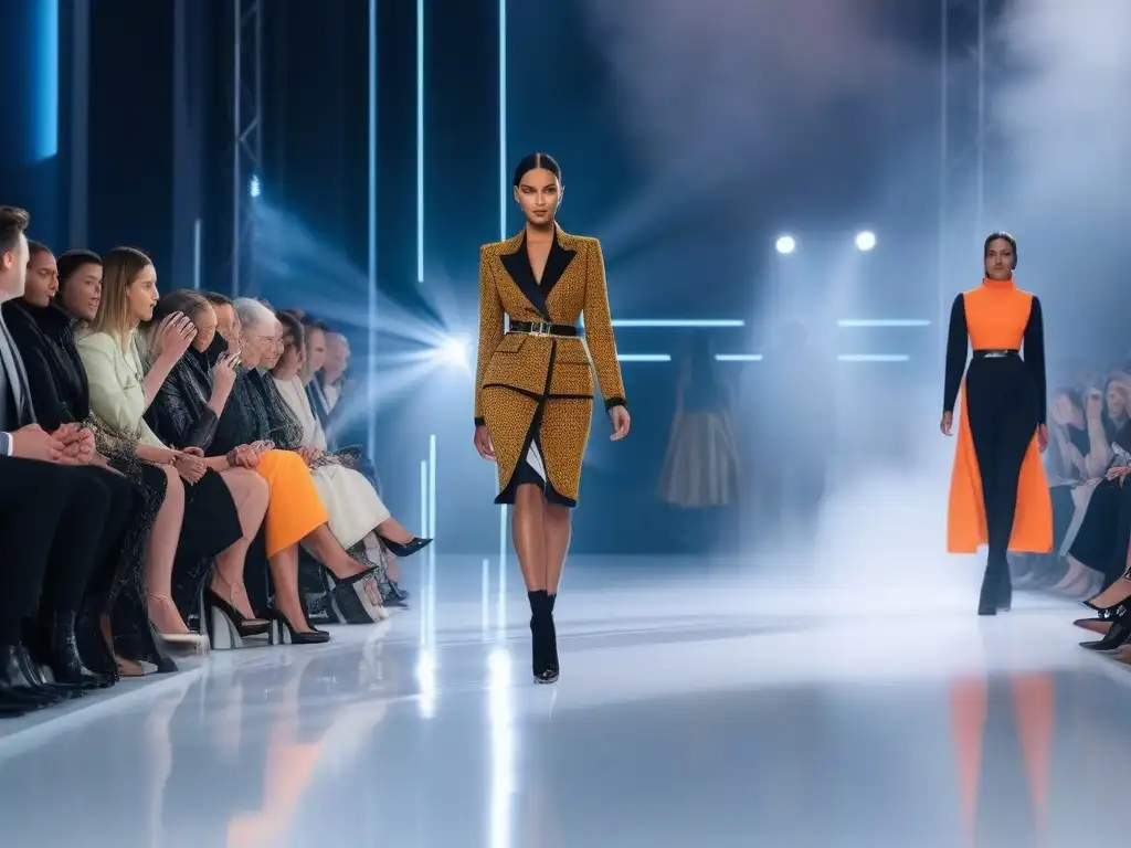 Desfile futurista de moda adaptativa con tecnología de vanguardia Desfile de moda adaptativa para todos con tecnología innovadora en una pasarela futurista