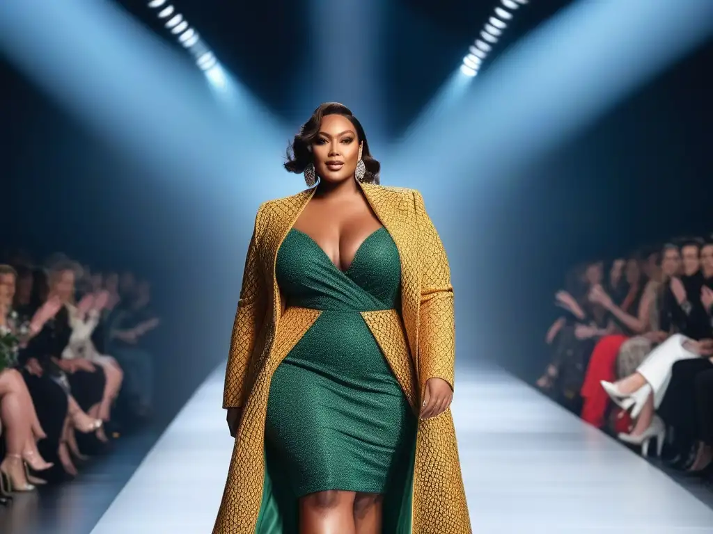 Desfile de moda plussize: empoderamiento y estilo diverso Desfile de moda plus size redefiniendo belleza con modelos seguras y empoderadas