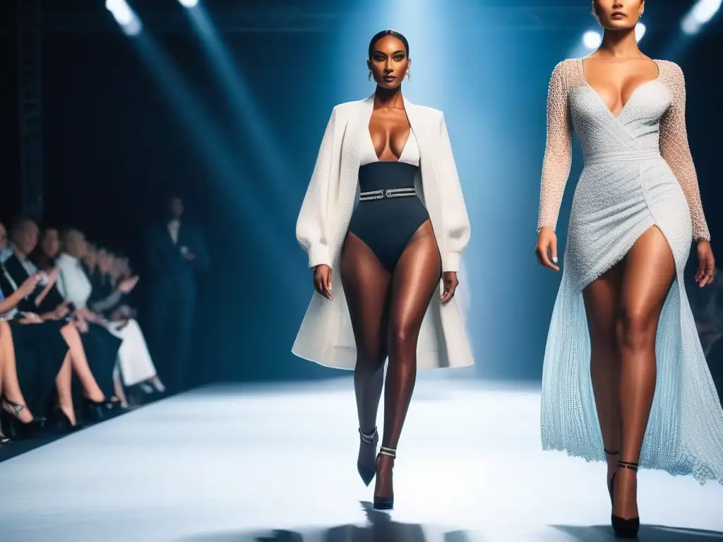 Desfile de moda alta: diversidad y empoderamiento en la pasarela Desfile de moda tall y diversidad corporal: modelos desfilan con confianza y estilo, desafiando estándares de belleza