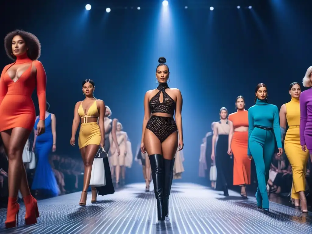 Desfile de moda inclusivo con diversidad de cuerpos, géneros y estilos Desfile de moda con diversidad de cuerpos, géneros y etnias