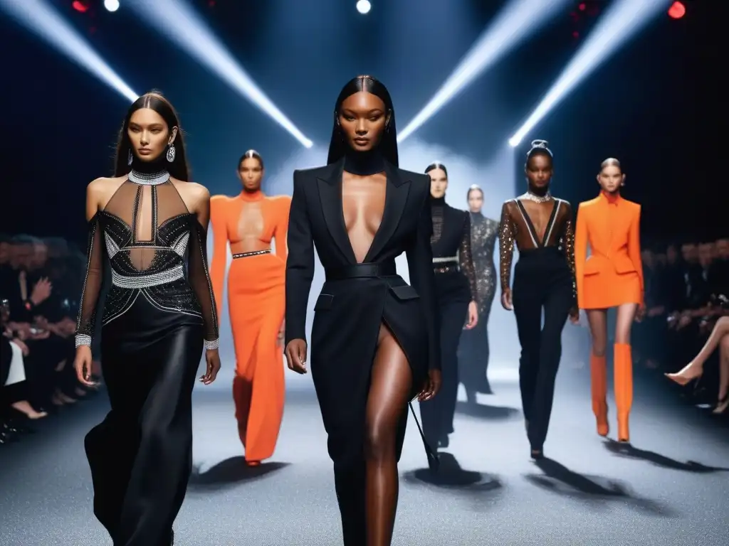 Desfile de moda inclusivo de Givenchy: diversidad, estilo y glamour Desfile de moda Givenchy con diversidad de modelos, cuerpos y estilos, reflejando inclusión y glamour