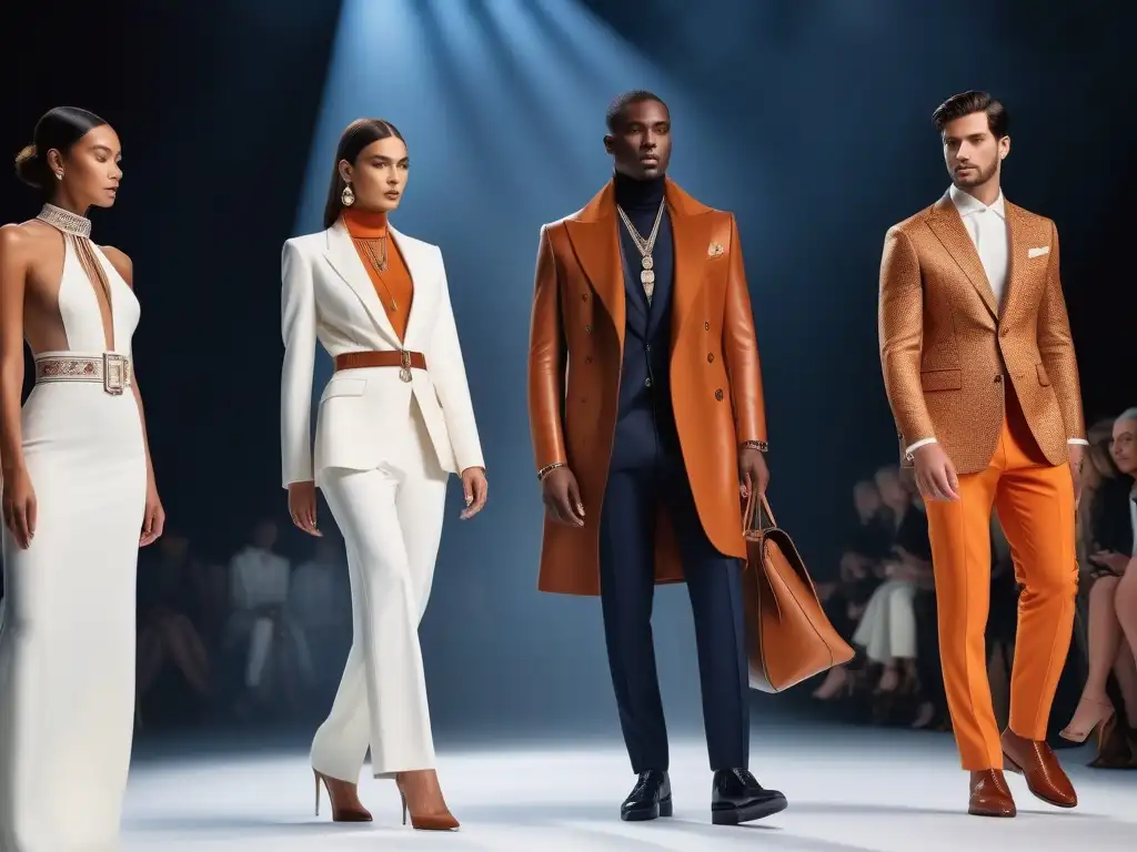 Diversidad y elegancia en pasarela: Hermes celebra la inclusión en la moda Desfile de moda de Hermès con diversidad de tallas y etnias, resaltando la inclusión en la industria