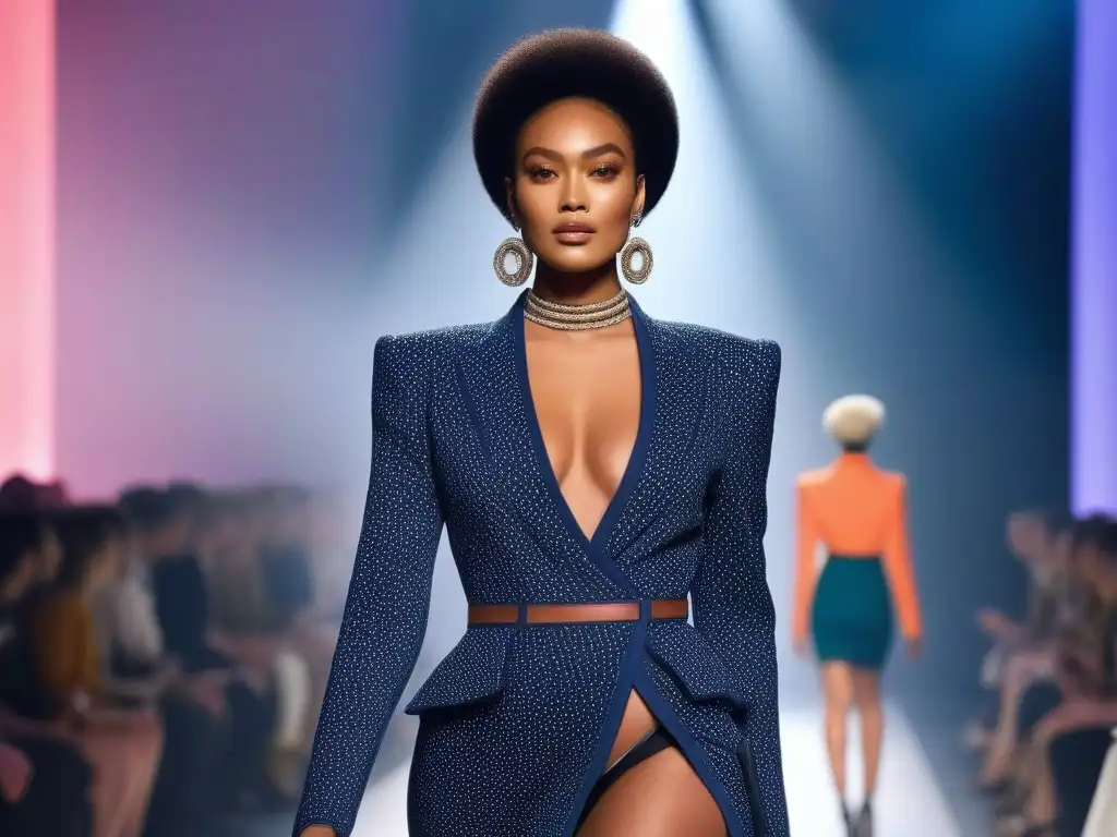 Desfile de moda inclusivo: diversidad de cuerpos y estilos Un desfile de moda diverso y inclusivo, con modelos de diferentes tipos de cuerpo y etnias, reflejando la transformación de la moda hacia la inclusión