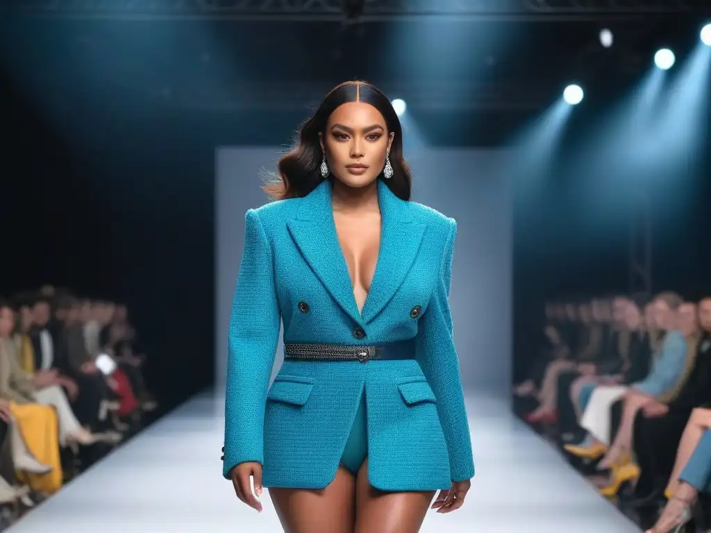 Desfile de moda inclusivo y sostenible: diversidad en la pasarela Desfile de moda ética diversa y inclusiva con modelos seguros y confiados en pasarela