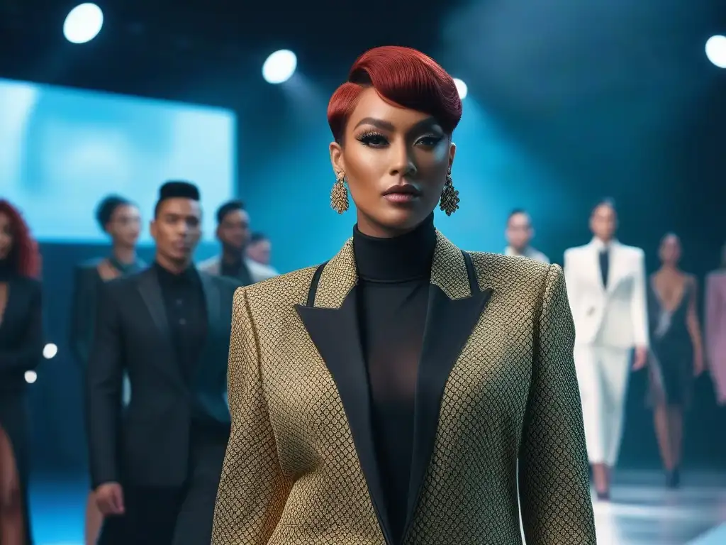Desfile inclusivo: moda a medida para comunidad trans y no binaria Un desfile de moda futurista que destaca la diversidad y individualidad de personas trans y no binarias luciendo ropa ajustada