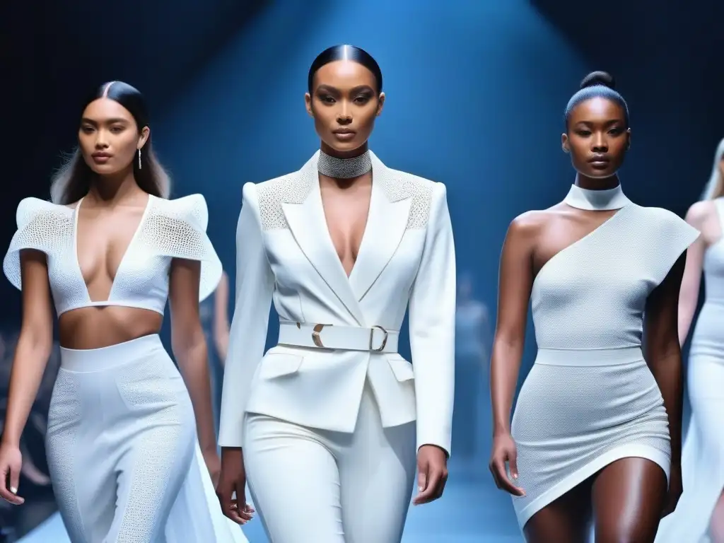 Desfile de moda inclusiva y sostenible: diversidad y tecnología Desfile de moda futurista con moda sostenible para todos cuerpos, empoderamiento y estilo