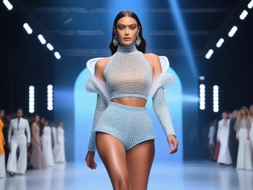 Desfile futurista de moda adaptativa inspirada en la cultura pop Desfile de moda futurista con ropa adaptativa inspirada en la cultura pop