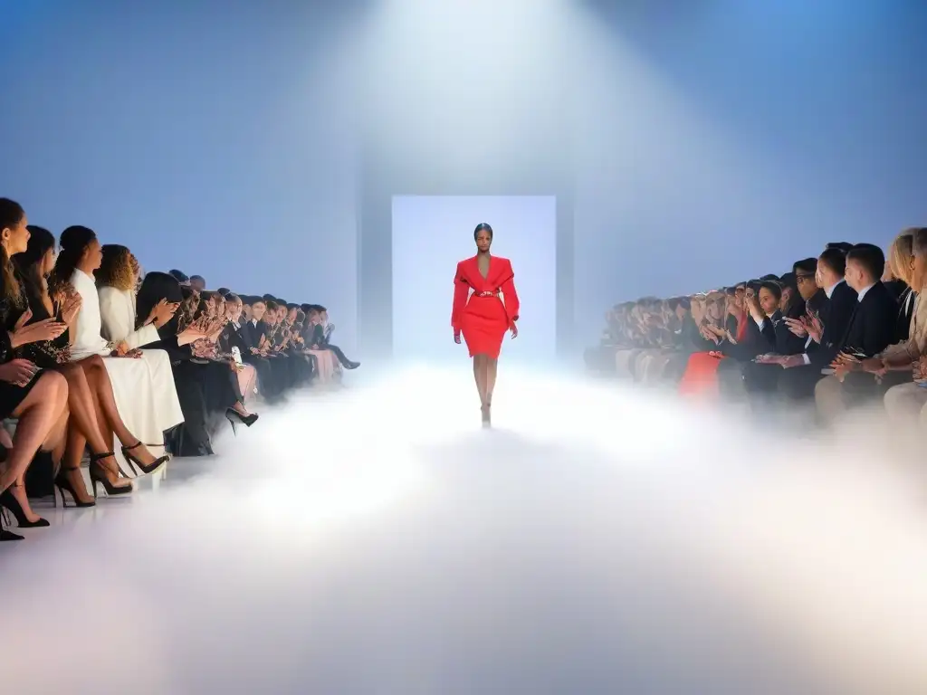 Desfile de moda inclusivo: Celebrando la diversidad con elegancia y estilo Desfile de moda inclusiva de alta gama: modelos diversos exhiben elegantes diseños en una pasarela chic