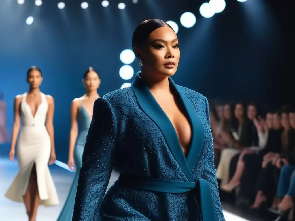 Desfile de moda inclusivo: diversidad y estilo en la pasarela Desfile de moda inclusiva y autoimagen positiva con modelos diversos caminando con confianza por la pasarela