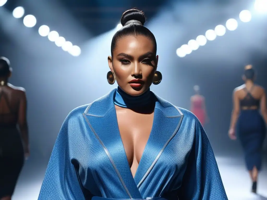 Desfile de moda inclusivo: diversidad y empoderamiento en la pasarela Desfile de moda inclusiva redefiniendo belleza con modelos diversos y empoderados en una pasarela moderna y luminosa