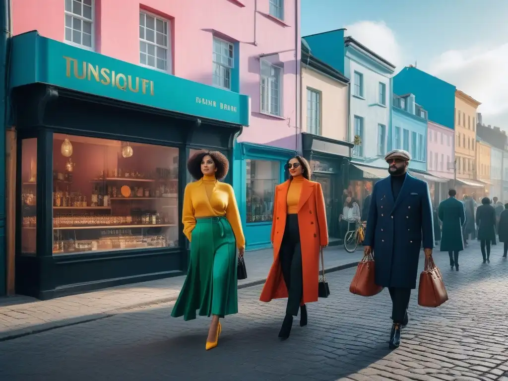 Estilo urbano diverso y vibrante: moda ecléctica en la ciudad Un desfile de moda inclusiva en la bulliciosa calle urbana