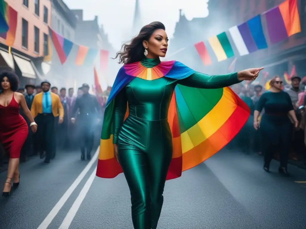 Desfile de orgullo LGBTQ+ en la ciudad: diversidad y estilo en movimiento Desfile de moda inclusiva para LGBTQ+ en la ciudad: diversidad, orgullo y celebración