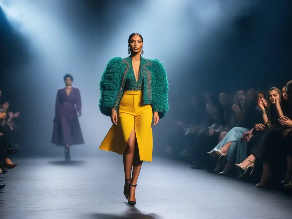 Desfile inclusivo: moda y diversidad Desfile de moda inclusiva para comunidad trans mostrando empoderamiento y diversidad en la pasarela