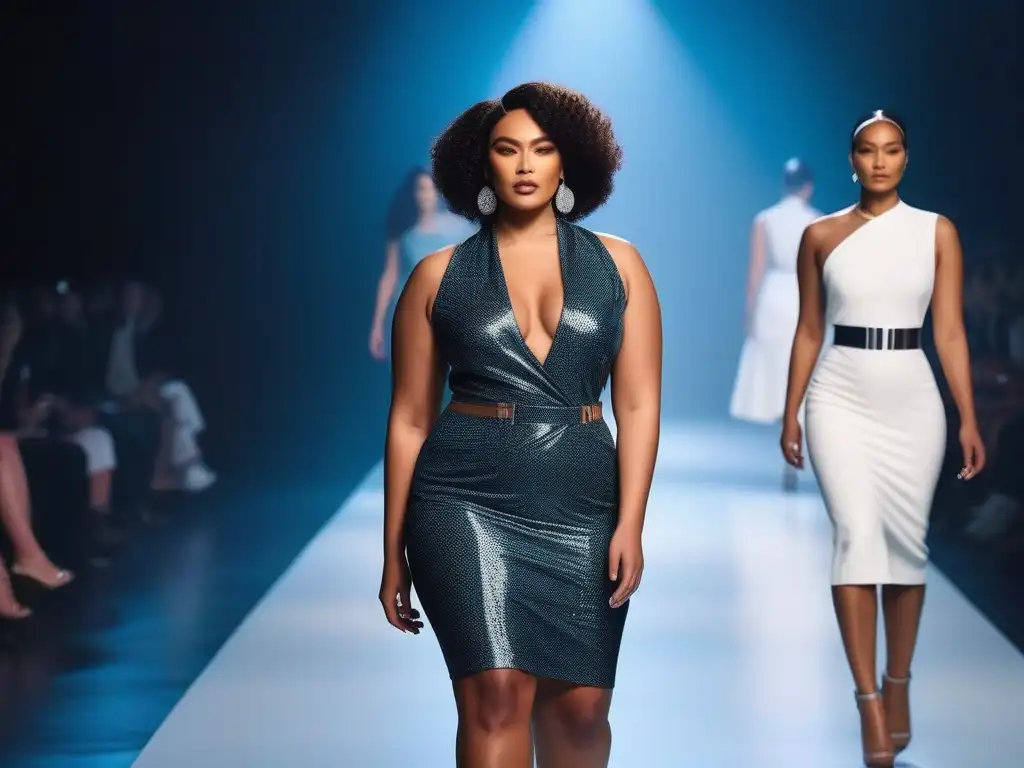 Desfile inclusivo: moda diversa y empoderada Desfile de moda inclusiva para todos los cuerpos con modelos diversos caminando con confianza en la pasarela