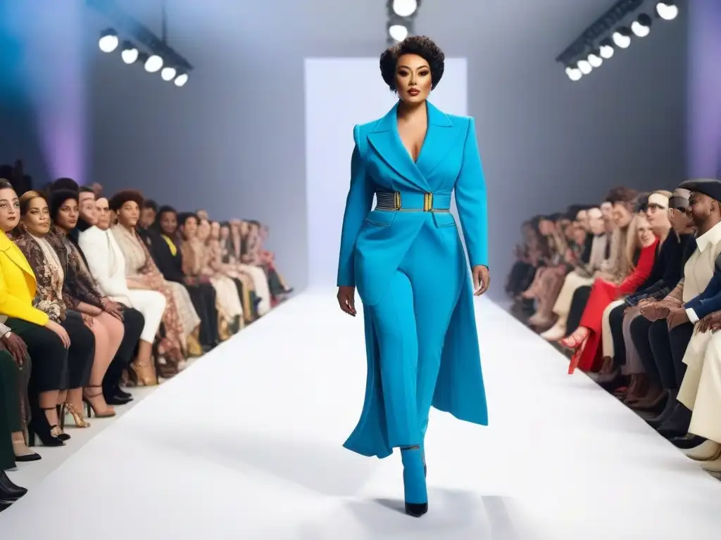 Pasarela inclusiva: diversidad y empoderamiento en la moda Desfile de moda inclusiva para todos cuerpos con diversidad y empoderamiento en la pasarela