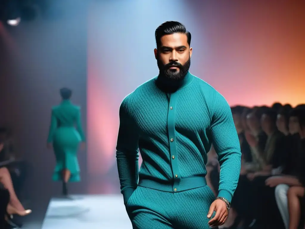 Desfile inclusivo: diversidad y empoderamiento en la moda Desfile de moda inclusiva para todos cuerpos, modelos diversos caminan seguros en la pasarela, mientras el público aplaude emocionado