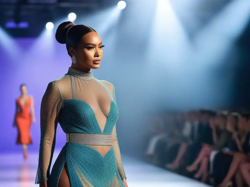 Desfile de moda inclusivo: belleza y diversidad en la pasarela Desfile de moda inclusiva para todos cuerpos con modelos diversos mostrando confianza y empoderamiento en la pasarela