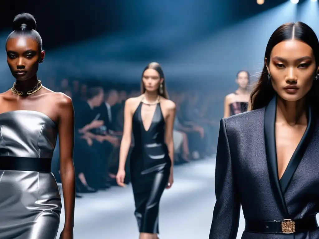 Desfile de moda inclusivo: modelos diversos lucen elegancia en la pasarela de Bottega Veneta Desfile de moda inclusiva para todos cuerpos con modelos diversos luciendo elegancia y estilo en la pasarela de Bottega Veneta