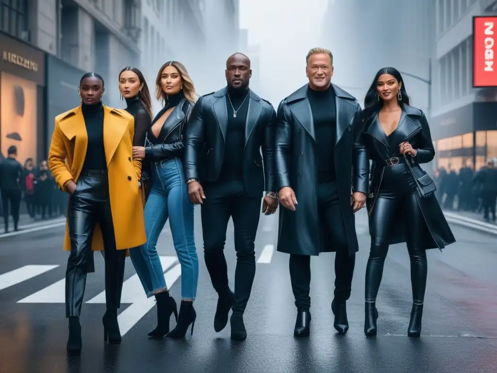 Un desfile de moda inclusiva para todos los cuerpos en una bulliciosa calle de la ciudad