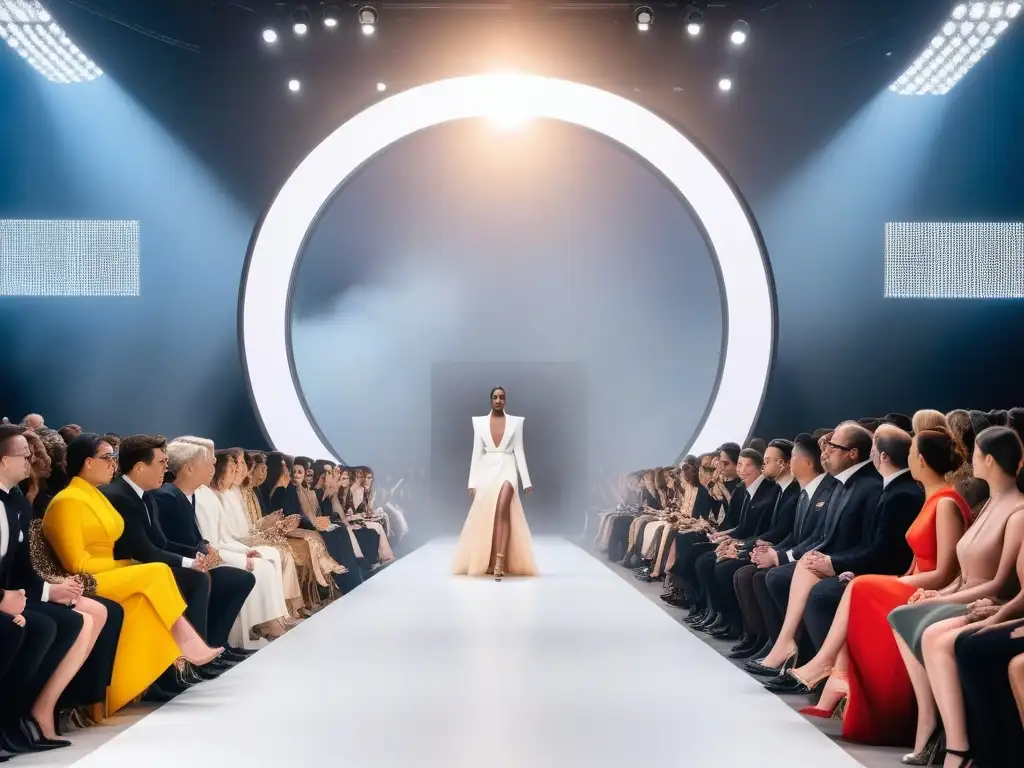 Desfile de moda inclusivo: Tom Ford celebra la diversidad en la pasarela Desfile de moda inclusiva cuerpos todos tallas, modelos diversos lucen colección Tom Ford, público emocionado