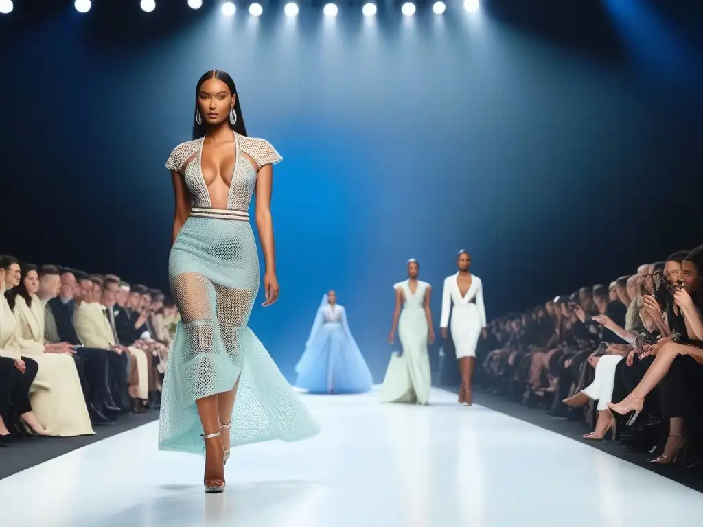 Desfile inclusivo de moda: diversidad y empoderamiento Desfile de moda inclusiva para todos cuerpos con modelos diversos mostrando confianza y empoderamiento