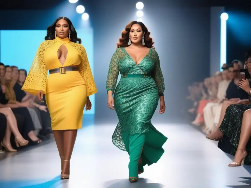 Desfile de moda inclusivo: diversidad y empoderamiento Desfile de moda inclusiva para todos los cuerpos, diversidad, empoderamiento y celebración en la pasarela