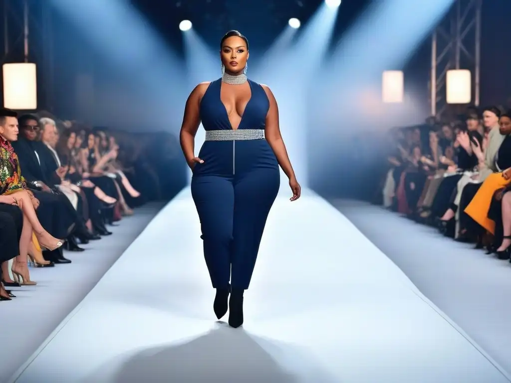 Desfile de moda inclusiva: diversidad, estilo y empoderamiento Desfile de moda inclusiva para todos los cuerpos, modelos diversos lucen empoderados en la pasarela