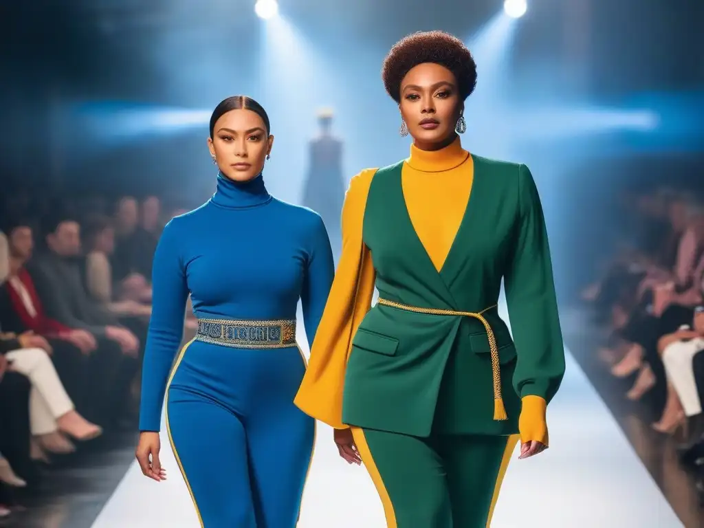 Desfile de moda inclusivo y empoderado con diversidad de estilos Desfile de moda inclusiva para todos cuerpos, diversidad de estilos y confianza en la pasarela