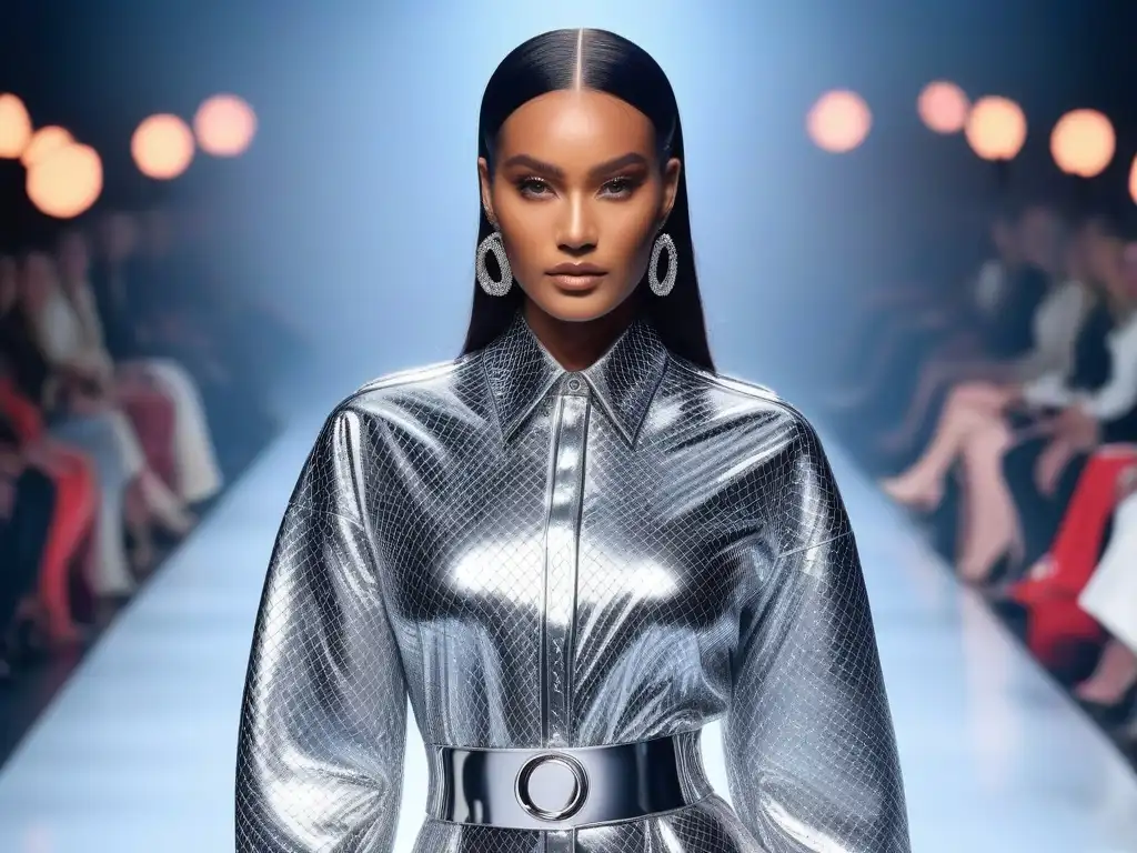 Desfile inclusivo: moda diversa empodera en pasarela futurista Desfile de moda inclusiva para todos los cuerpos con diversidad de modelos empoderados