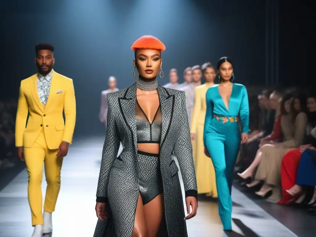 Desfile inclusivo: moda diversa y empoderada Desfile de moda inclusiva para todos los cuerpos con modelos diversos caminando con confianza por la pasarela