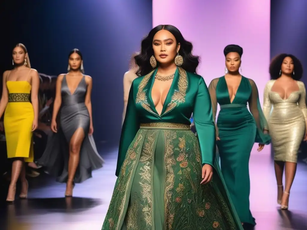 Desfile de moda inclusivo y cultural: Celebrando la diversidad con estilo Desfile de moda inclusiva para todos los cuerpos con diversidad de estilos y culturas en la pasarela