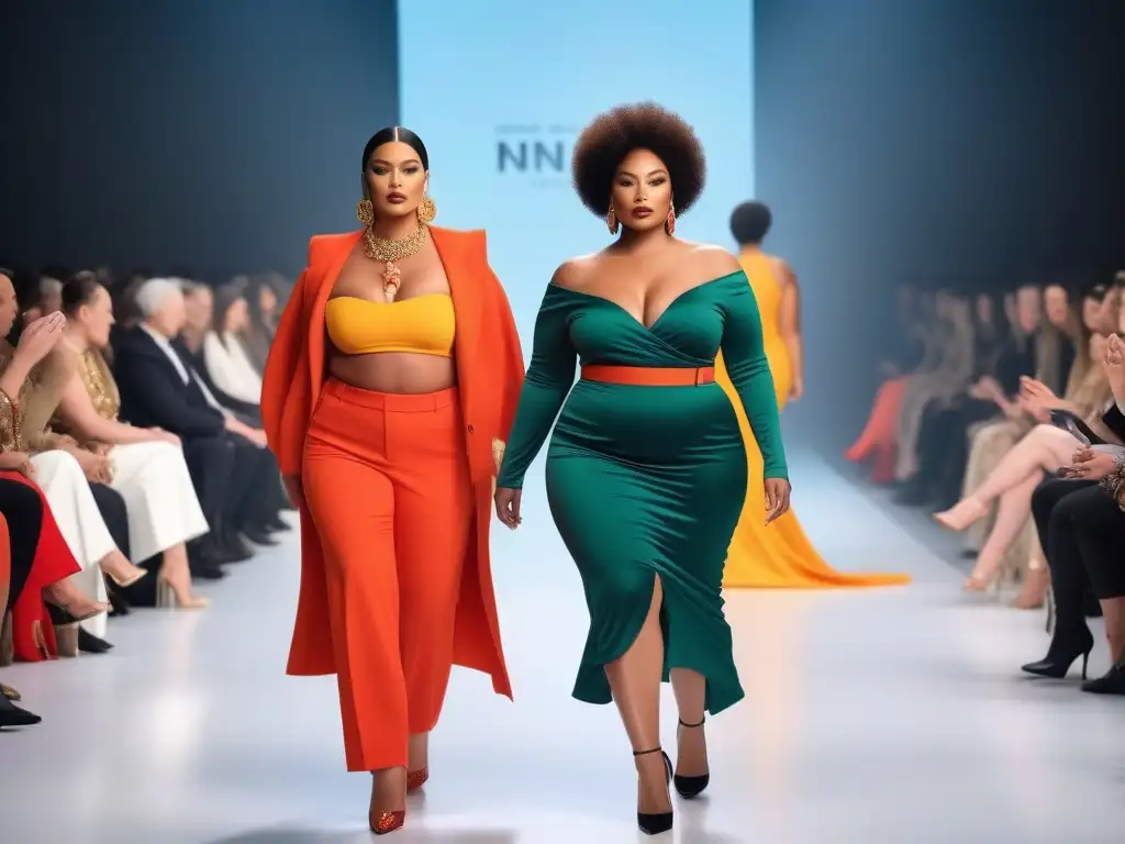 Inclusividad y estilo: desfile de moda diverso y empoderado Desfile de moda inclusiva para todos los cuerpos, donde la diversidad brilla en la pasarela con confianza y estilo