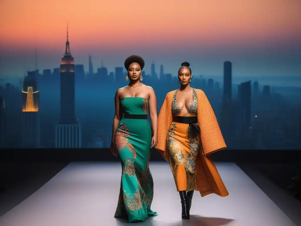 Desfile de moda inclusivo y empoderador: celebrando la diversidad Desfile de moda inclusiva para todos los cuerpos en la ciudad al atardecer