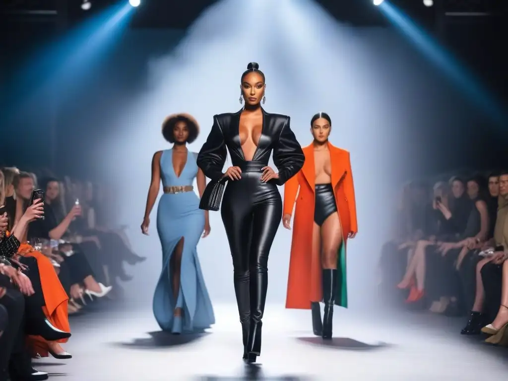 Desfile de moda inclusivo: diversidad y empoderamiento Desfile de moda inclusiva para todos los cuerpos con modelos diversos empoderados y seguros de sí mismos en la pasarela