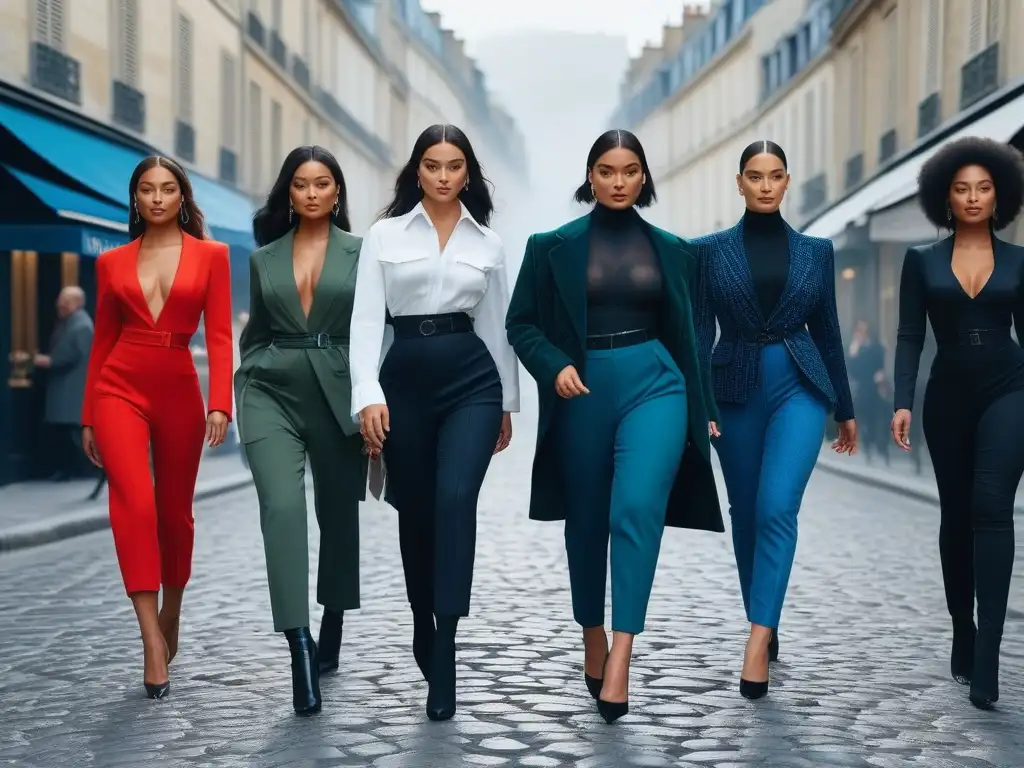 Desfile de moda inclusiva en París: diversidad y empoderamiento Desfile de moda inclusiva para todos cuerpos en París, celebrando la diversidad y la individualidad