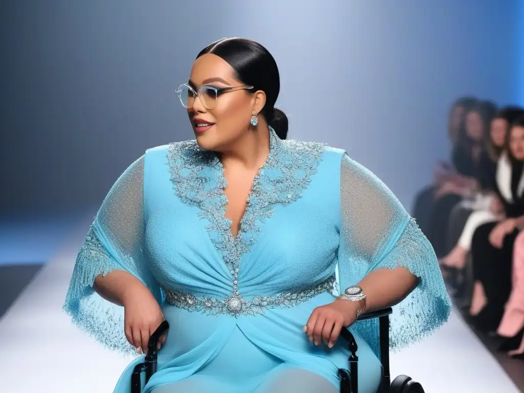 Desfile de moda inclusiva: elegancia y empoderamiento en la pasarela Desfile de moda inclusiva para discapacidades con modelos empoderados y elegantes en la pasarela