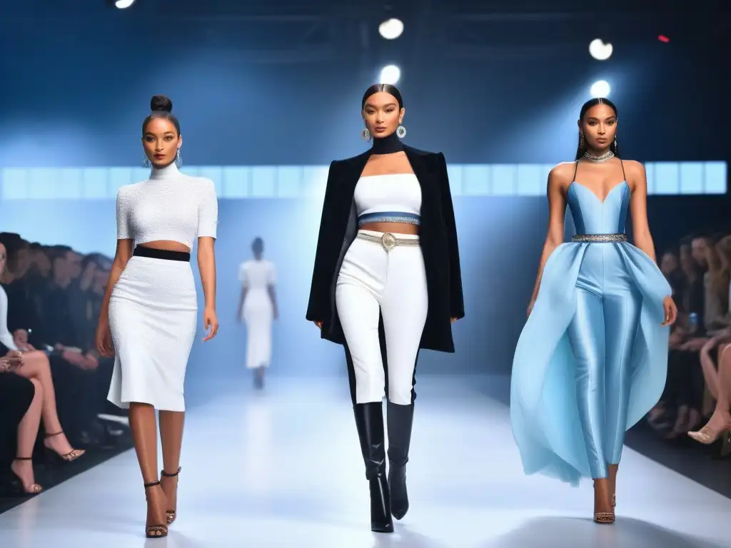 Desfile de moda inclusivo para mujeres pequeñas: diversidad y estilo Desfile de moda petite inclusiva y diversa con modelos seguras y modernas en la pasarela