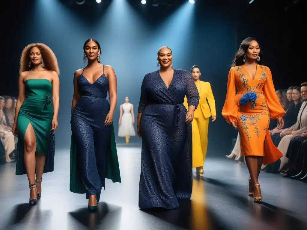 Desfile inclusivo: moda, diversidad y empoderamiento Un desfile de moda inclusiva y diversa con modelos con discapacidad, luciendo outfits únicos y celebrando la diversidad