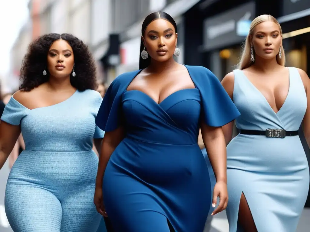 Desfile de moda plus size: diversidad y estilo en la ciudad Desfile de moda plus size inclusiva y diversa en la ciudad