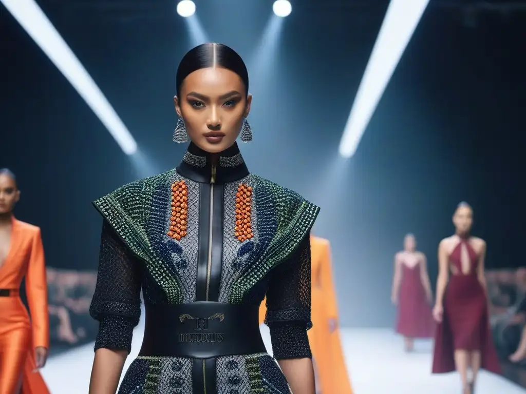 Desfile inclusivo de moda: diversidad cultural y estilo innovador en 8k Desfile de moda inclusiva con diversidad de cuerpos e identidades en una pasarela futurista