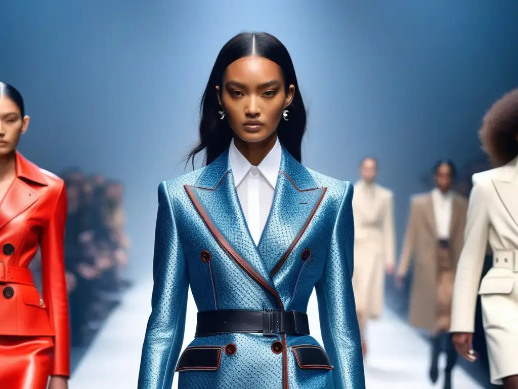 Desfile Burberry: Diversidad y Elegancia en Pasarela Futurista Un desfile de moda inclusiva de Burberry desafía en un elegante y futurista estudio