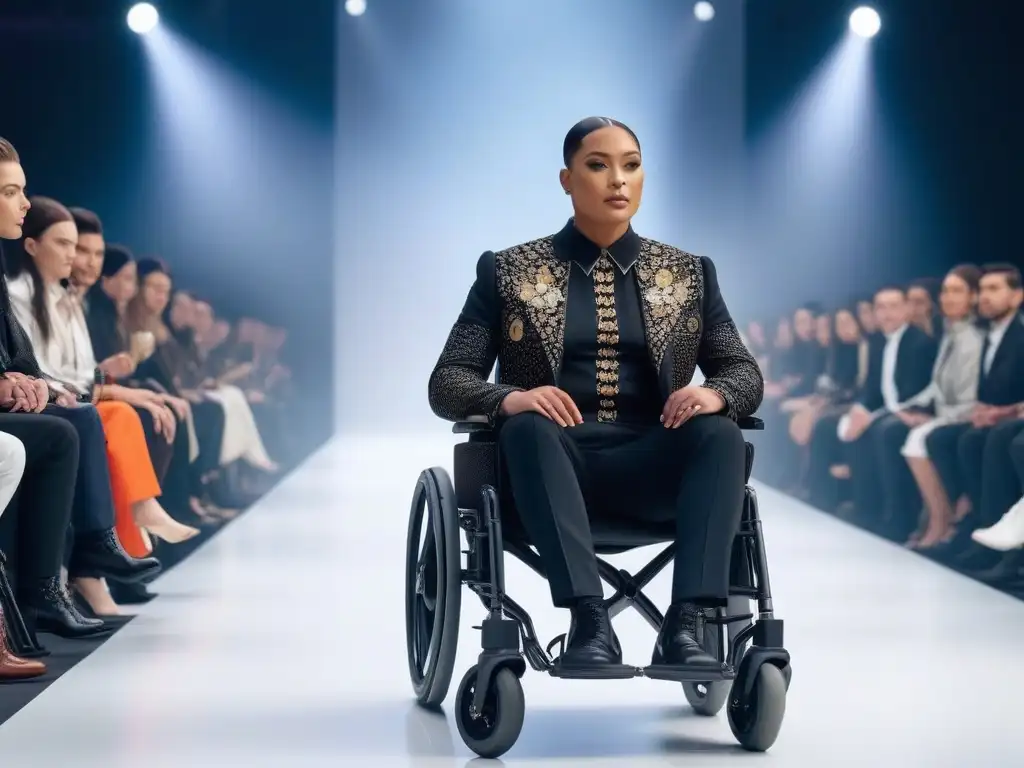 Moda inclusiva: diversidad y estilo en 8k Un desfile de moda inclusiva y empoderadora con personas diversas luciendo estilos adaptativos únicos