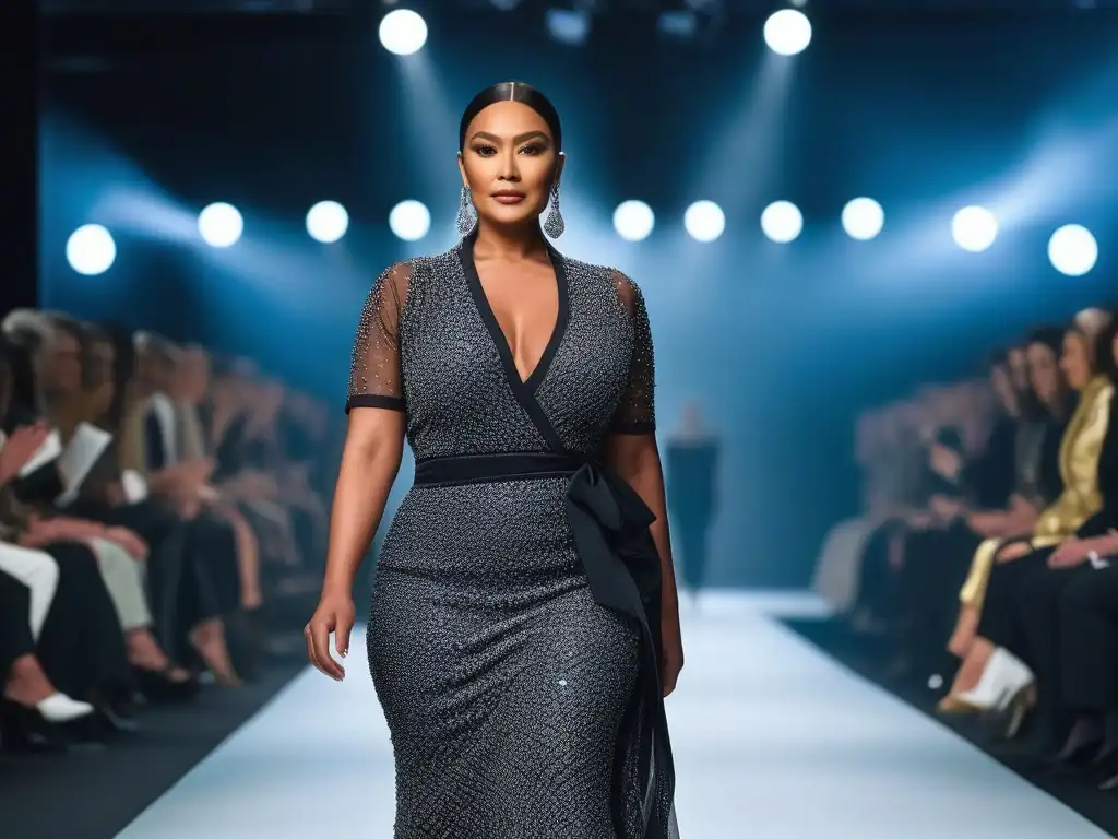 Desfile inclusivo de moda: diversidad y empoderamiento Un desfile de moda inclusiva exitoso con modelos de diversas edades, cuerpos y etnias caminando con confianza por la pasarela