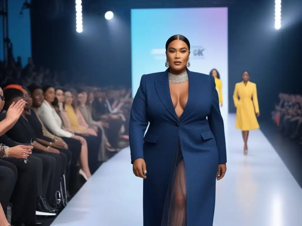 Desfile de moda inclusivo: Empoderamiento y diversidad en la pasarela Un desfile de moda inclusiva con jóvenes emprendedores, incluidas personas con discapacidad, en una pasarela vibrante