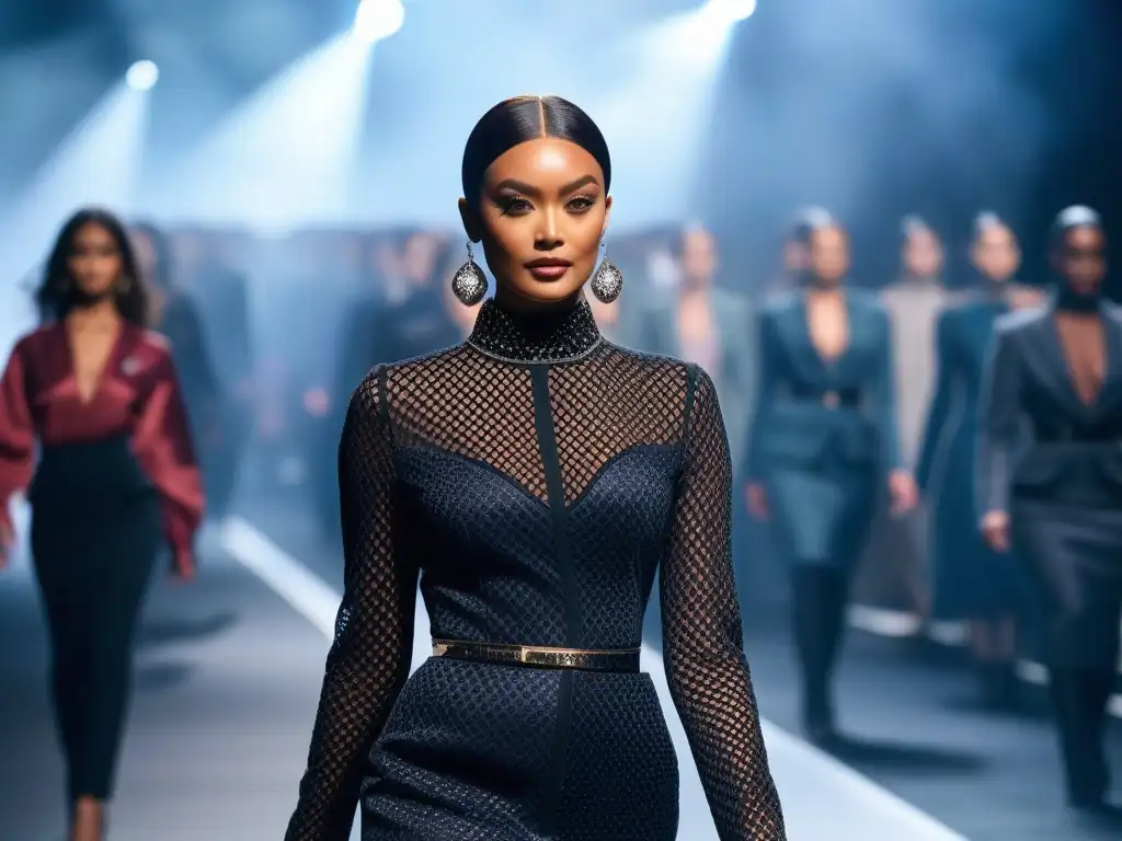 Desfile de moda petite: empoderamiento y estilo inclusivo Desfile de moda petite inclusiva con marcas tendencias, modelos profesionales empoderadas en pasarela moderna
