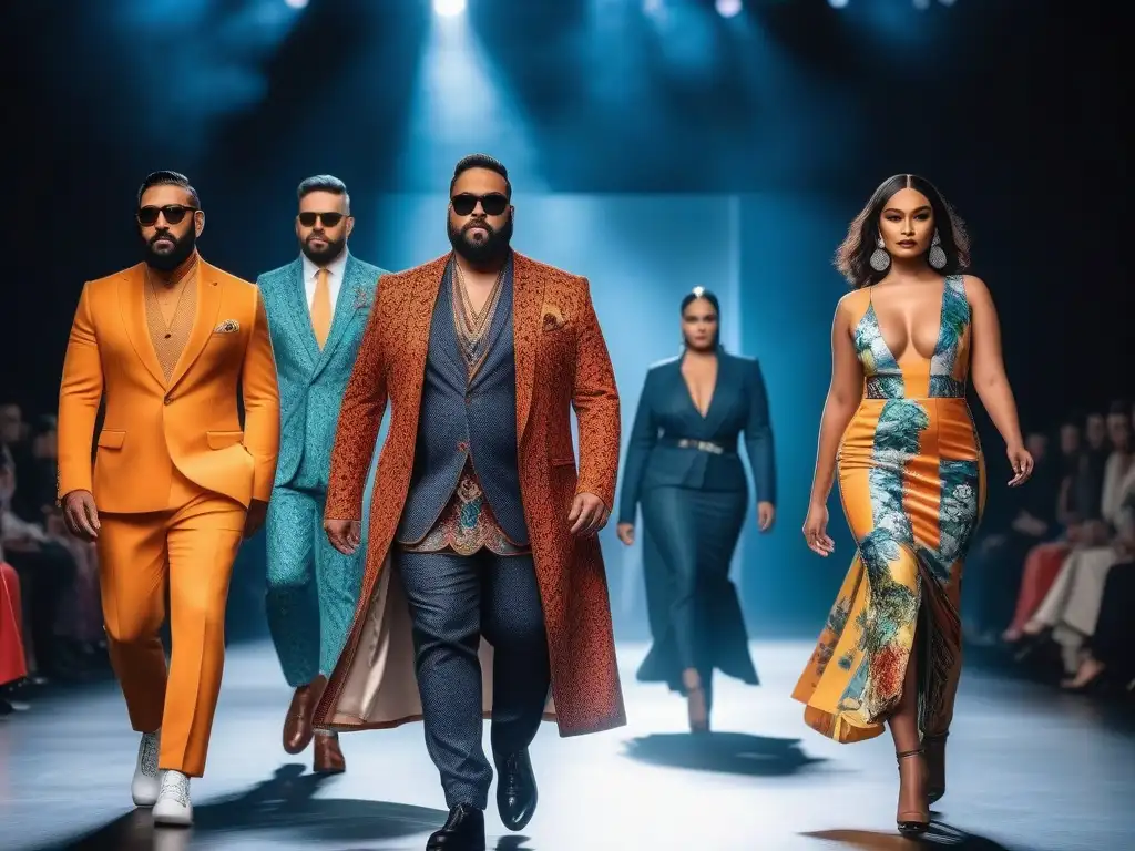 Pasarela inclusiva: moda moderna y diversa Desfile de moda inclusiva con modelos diversos y empoderados