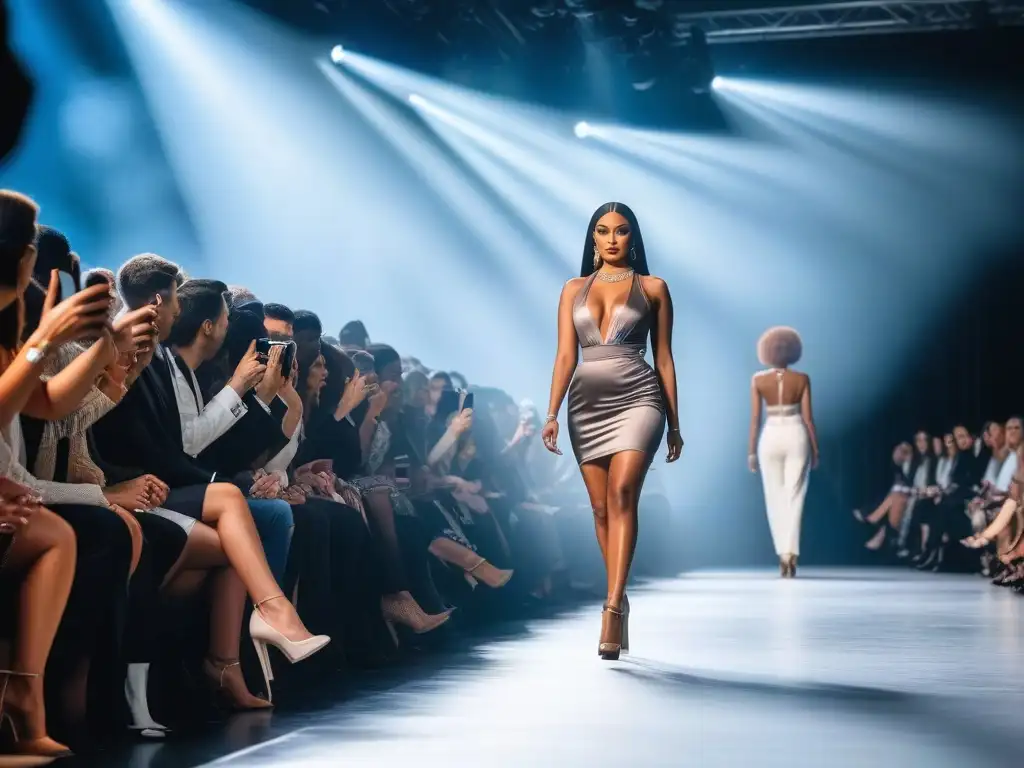 Desfile de moda inclusiva con modelos de todas las edades, razas y habilidades, mostrando historias de éxito en pasarelas