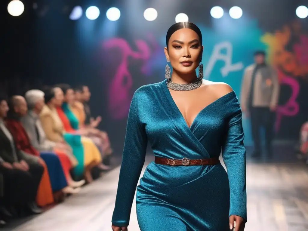 Desfile inclusivo: diversidad en la moda con estilo y alegría Desfile de moda inclusiva con modelos diversos celebrando la diversidad y la inclusión en la industria de la moda