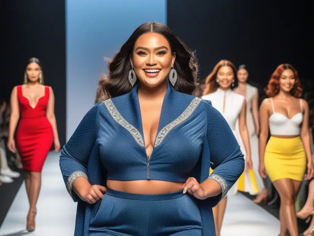 Desfile inclusivo: moda empoderada y diversa Desfile de moda inclusiva con modelos diversos desfilando con seguridad y alegría