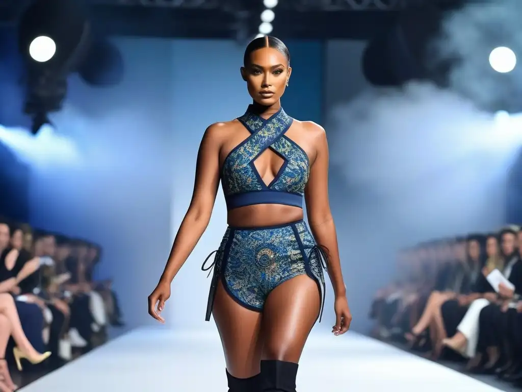 Desfile de moda inclusivo: diversidad y empoderamiento Desfile de moda inclusiva con modelos de todas las formas, tallas, edades y etnias exhibiendo diseños vanguardistas